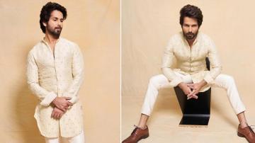 Shahid Kapoor in an elegant white kurta